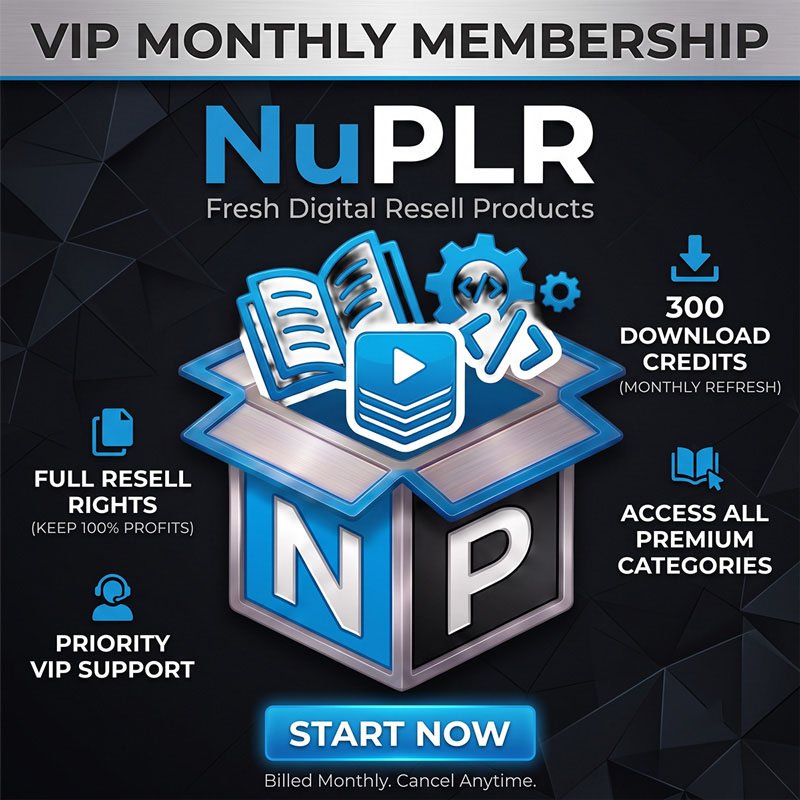 Download Product Source codes with PLR with a Monthly VIP Pass